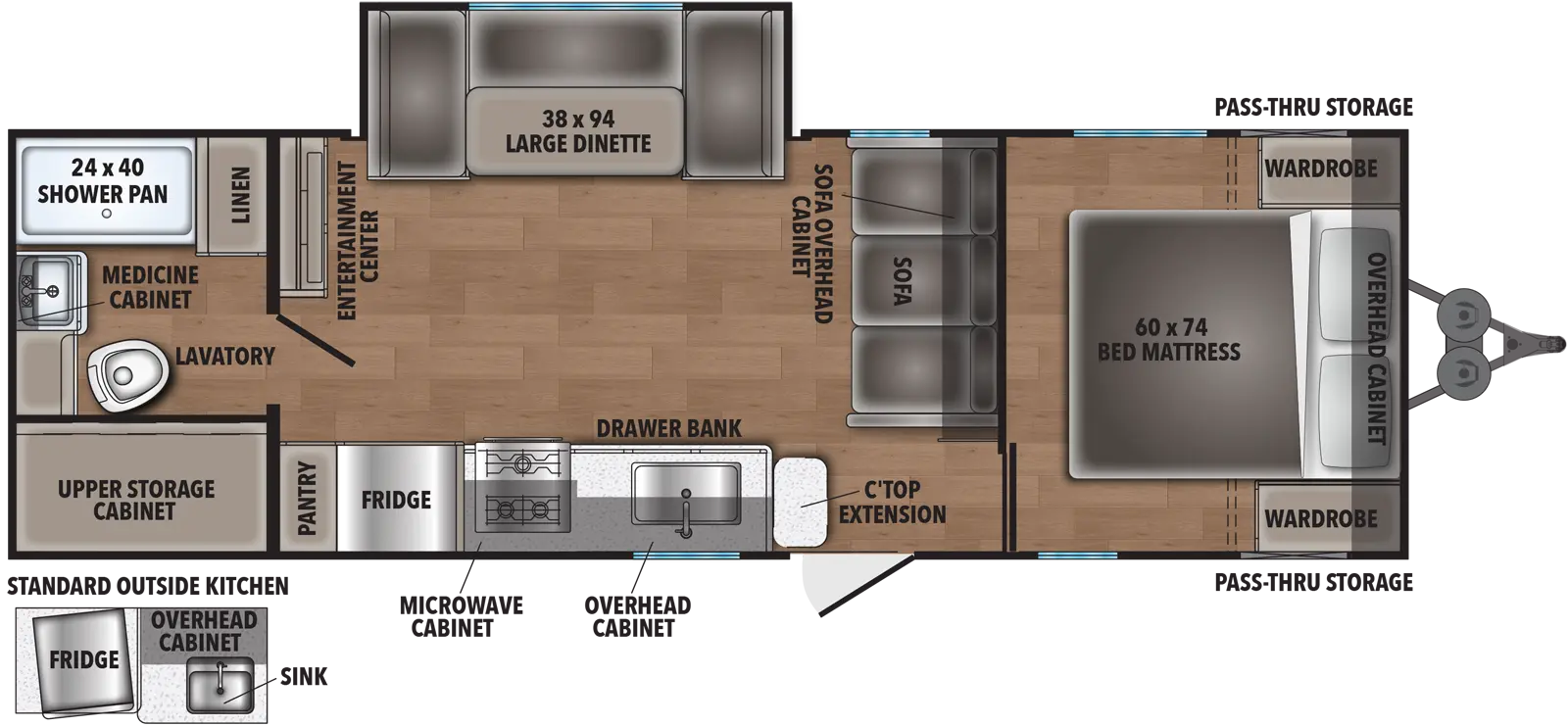 Shasta 25RB Floorplan